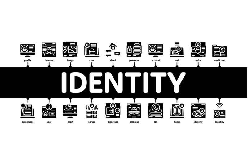 digital-identity-user-minimal-infographic-banner-vector