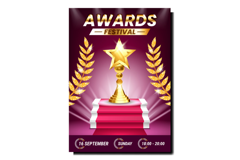 award-festival-creative-promotional-banner-vector