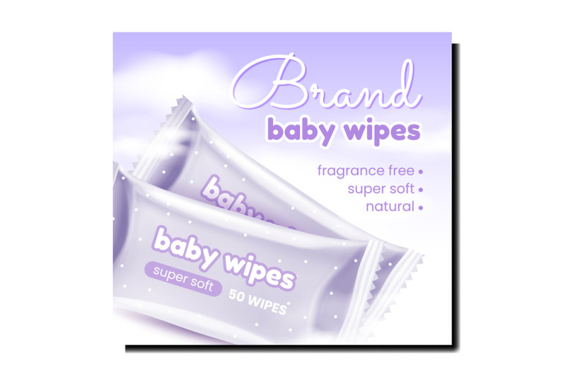 baby-wipes-blank-bags-promotional-poster-vector