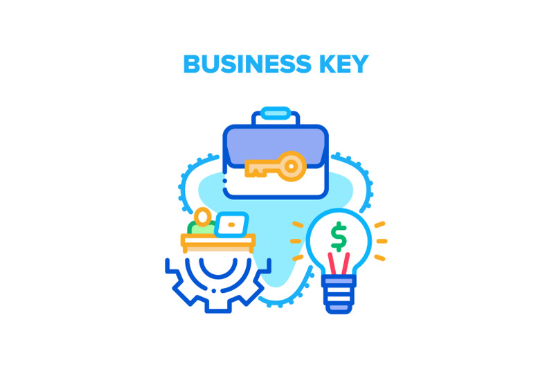 business-key-vector-concept-color-illustration