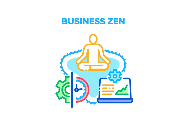 business-zen-vector-concept-color-illustration