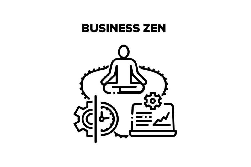 business-zen-vector-black-illustration