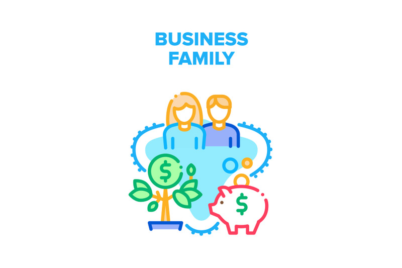 business-family-vector-concept-color-illustration