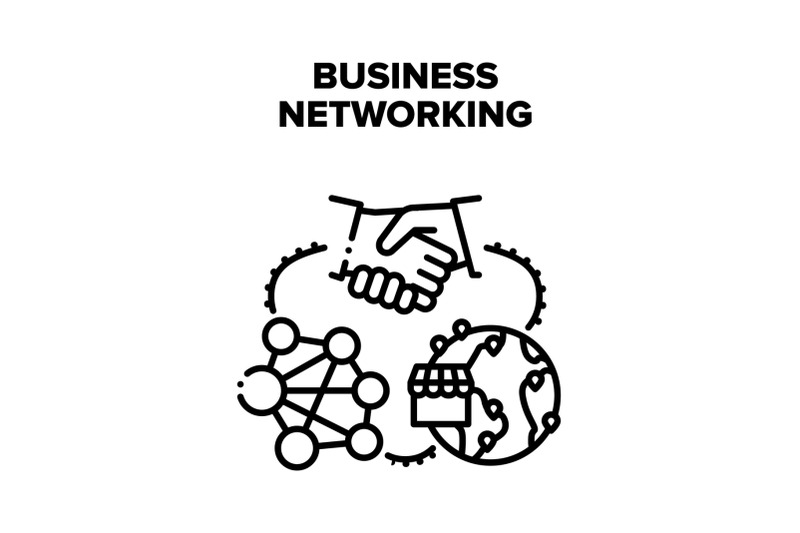 business-networking-structure-vector-black-illustration