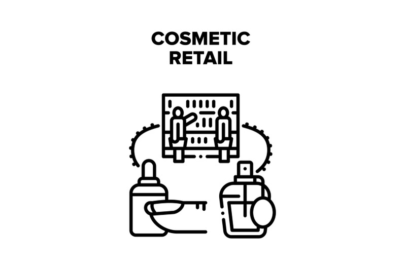 cosmetic-retail-vector-black-illustration