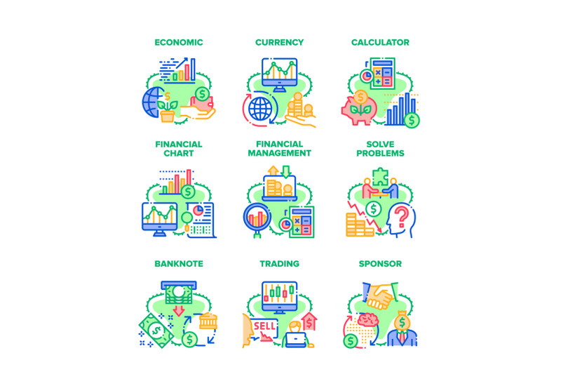 finance-economic-set-icons-vector-illustrations