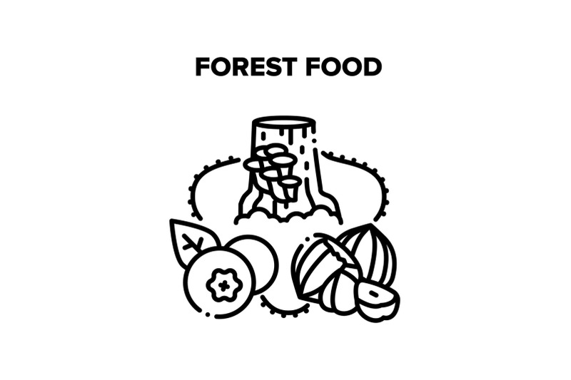 forest-food-vector-black-illustration