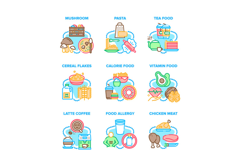 food-collection-set-icons-vector-illustrations