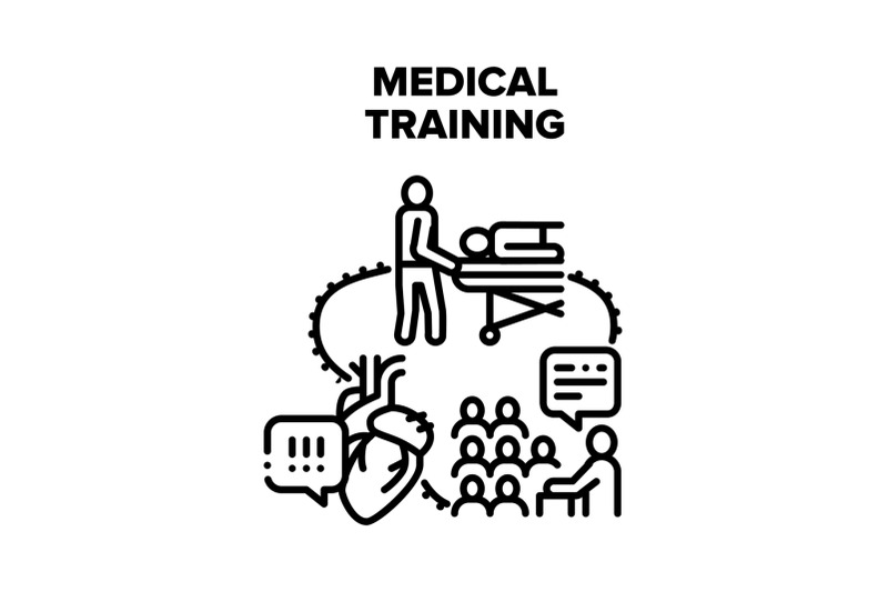 medical-training-vector-black-illustration