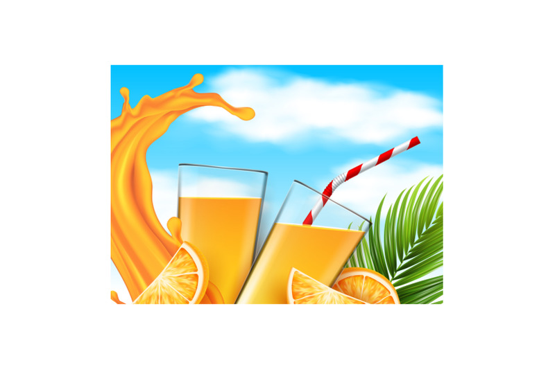 orange-juice-fresh-drink-promotional-poster-vector