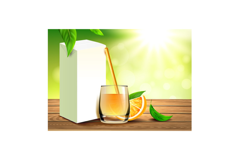 juice-orange-natural-product-promo-banner-vector