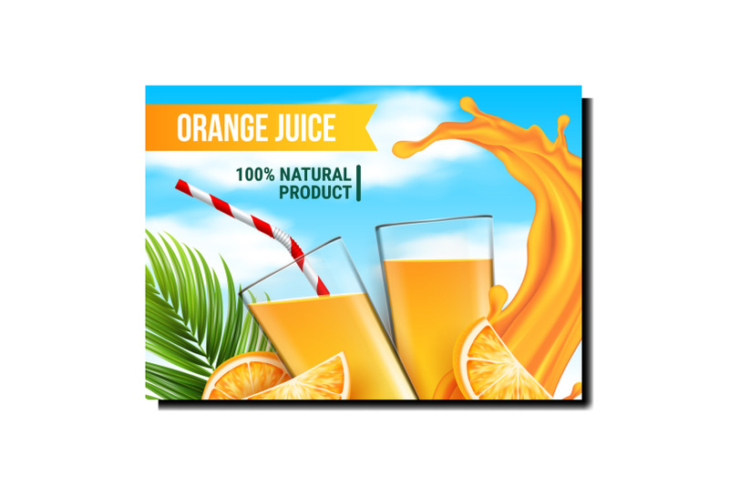 orange-juice-fresh-drink-promotional-poster-vector