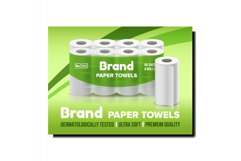 paper-towels-creative-promotional-poster-vector