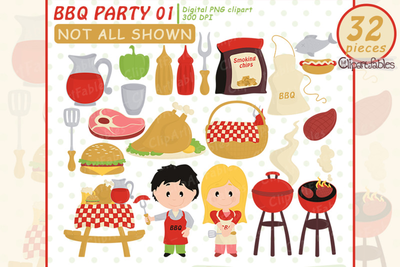 cute-bbq-party-barbecue-clip-art-picnic-grill-food