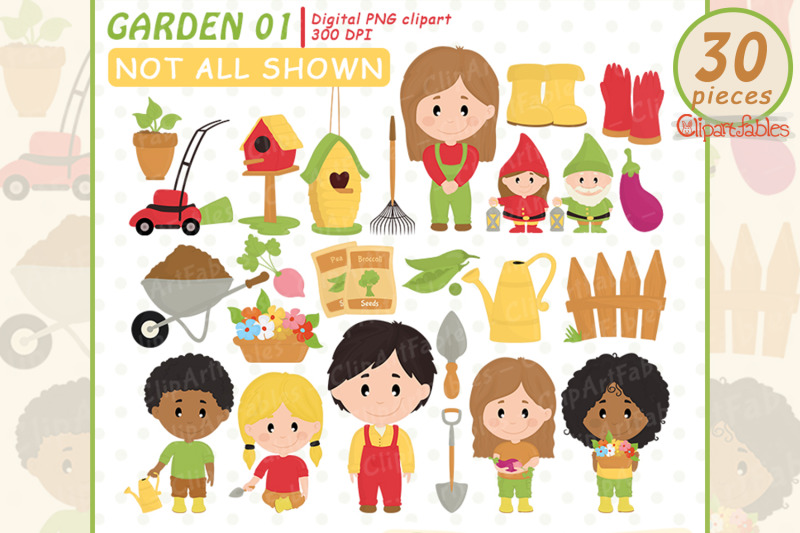 cute-garden-clipart-kids-in-the-garden-garden-equipments