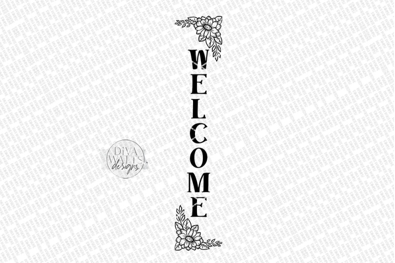 welcome-floral-daisies-svg-farmhouse-vertical-sign-dxf-and-more