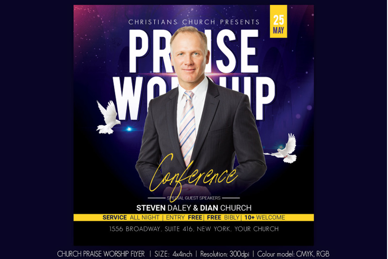 church-praise-worship-flyer