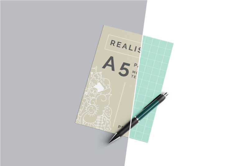 realistic-a5-paper-mockup-template