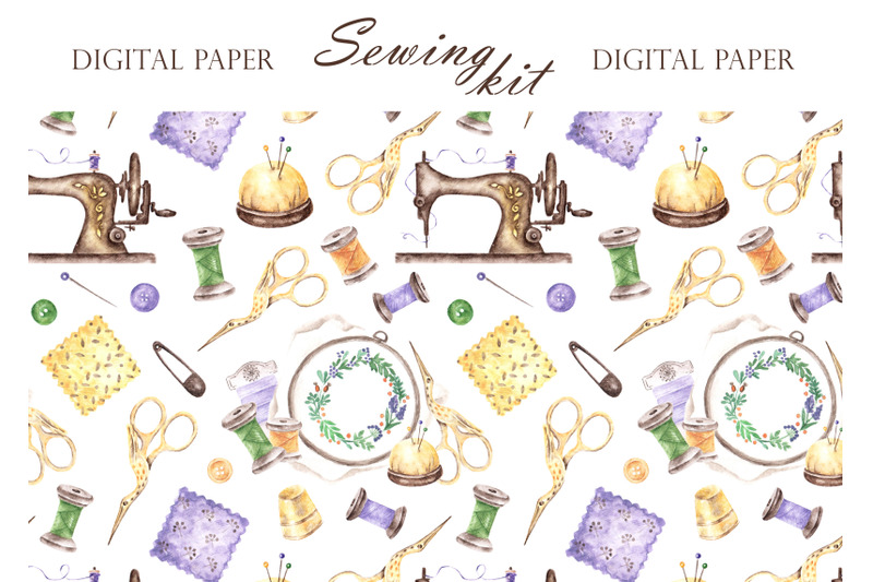 sewing-seamless-pattern-digital-paper-watercolor-embroidery