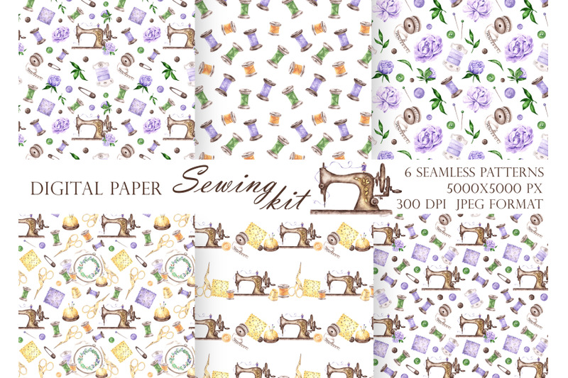 sewing-seamless-pattern-digital-paper-watercolor-embroidery