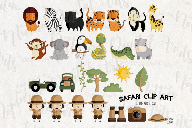 safari-svg-clipart-set-of-27