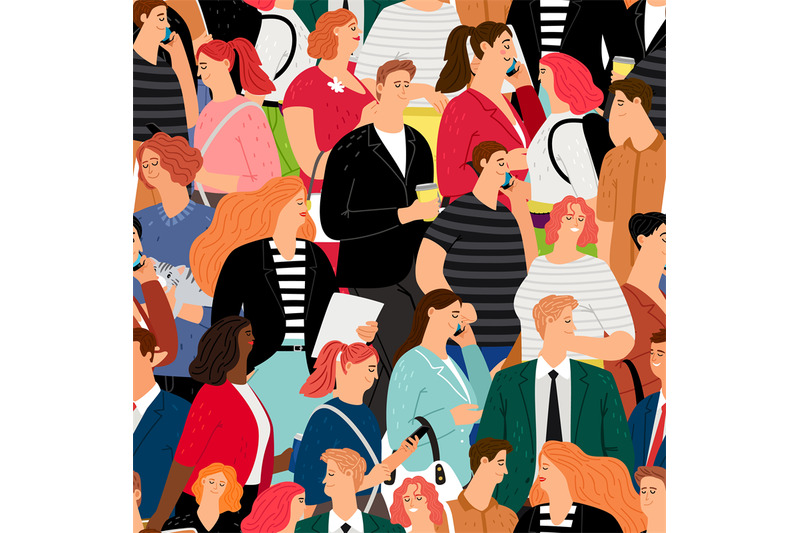 people-crowd-seamless-pattern