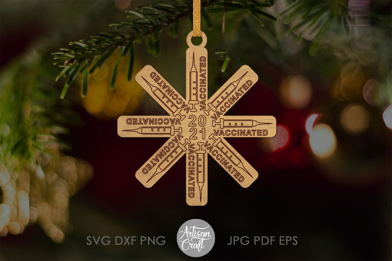 vaccinated-2021-laser-cut-ornaments-syringe-vial