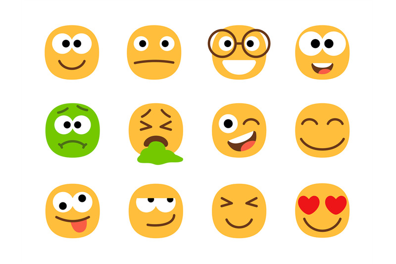 yellow-and-green-emoticon-faces