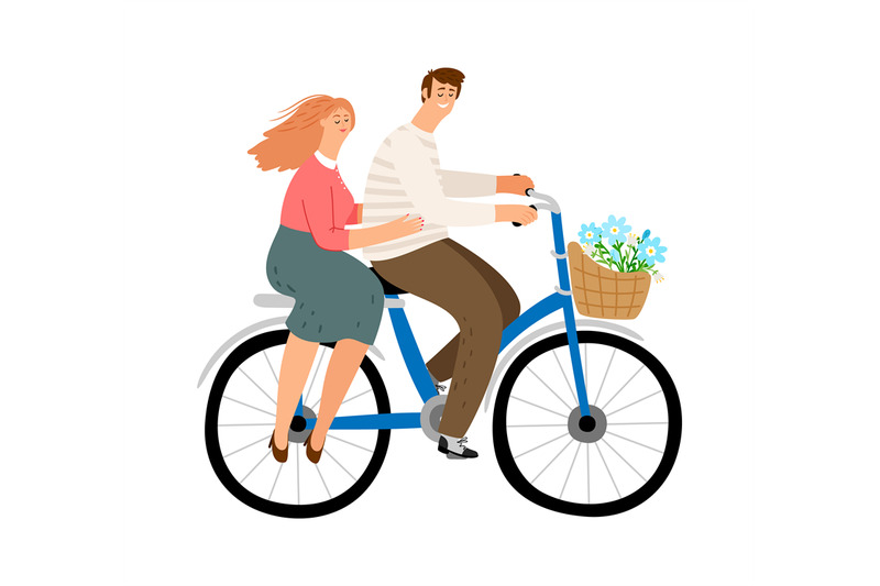 city-couple-cycling