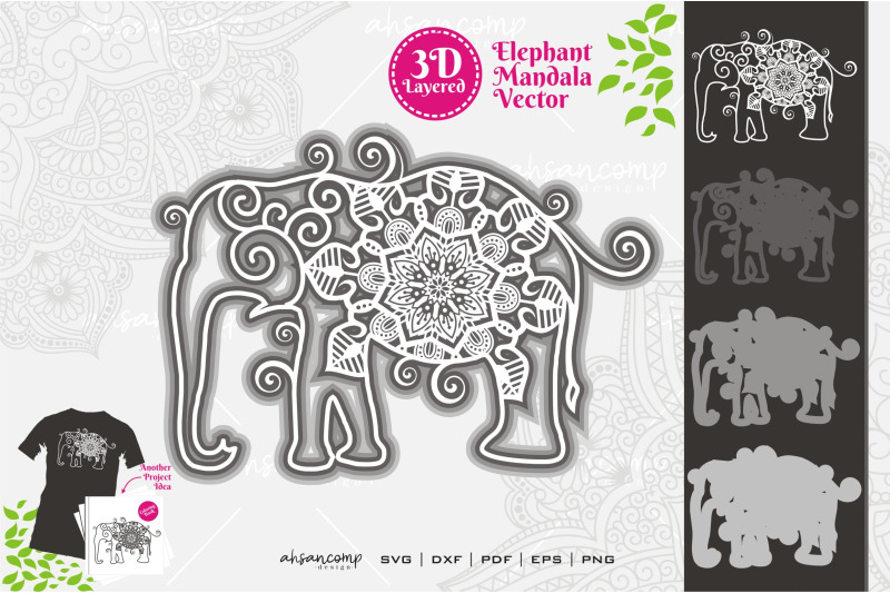 elephant-15-mandala-vector-3d-layered