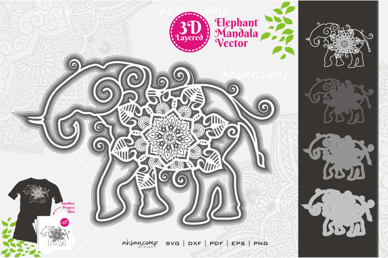elephant-16-mandala-vector-3d-layered