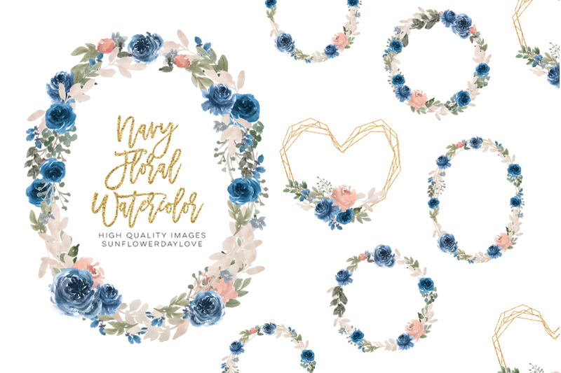 navy-blue-flowers-frame-clipart-navy-rose-watercolor-clipart