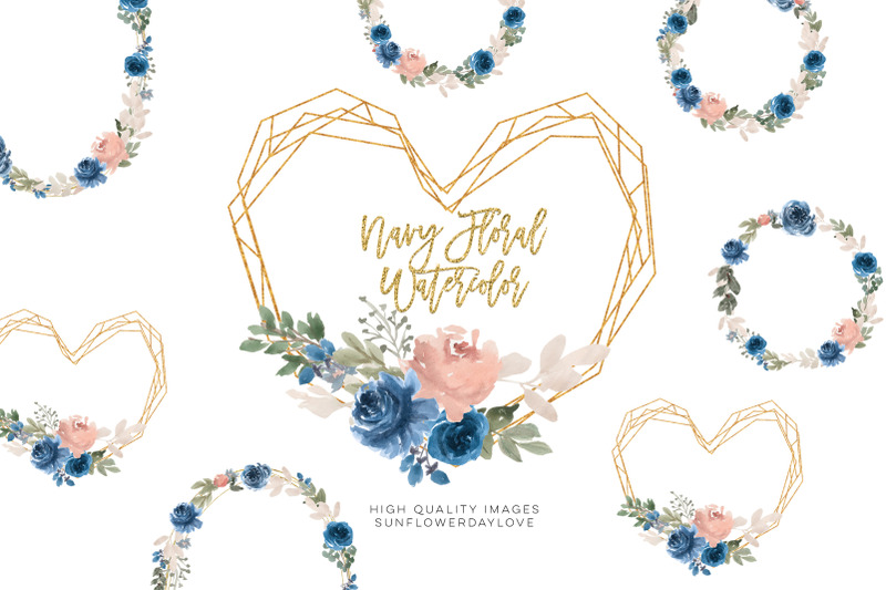 navy-blue-flowers-frame-clipart-navy-rose-watercolor-clipart