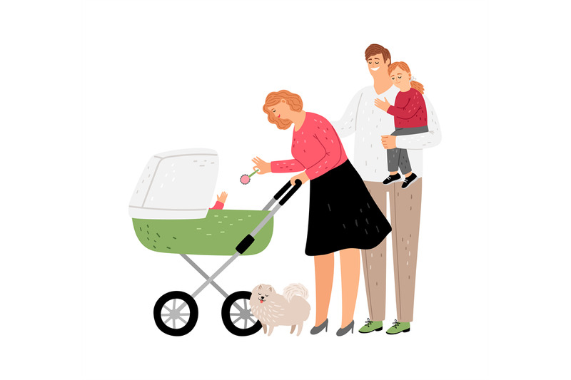 parents-with-kids-walking