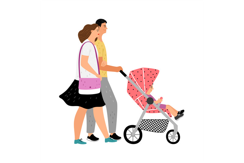 walking-with-baby-stroller