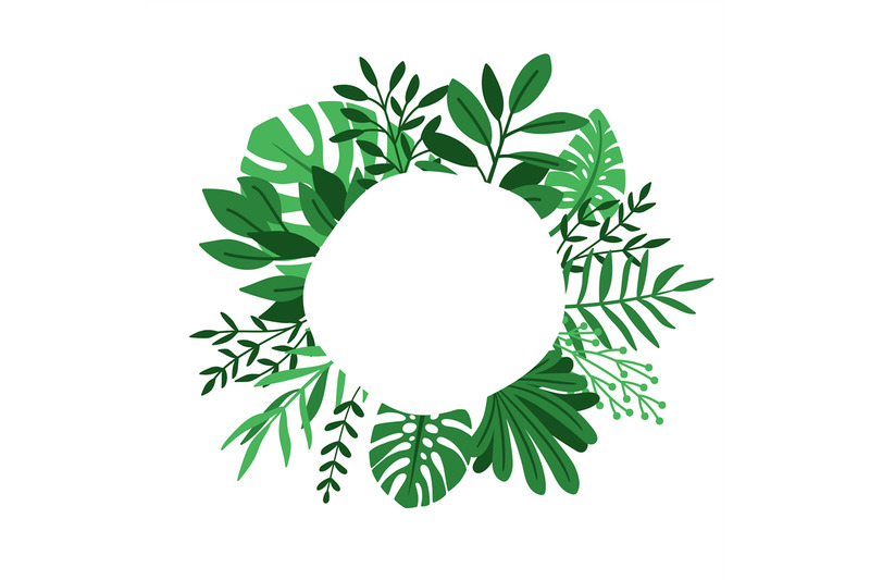 green-leaves-circle-frame