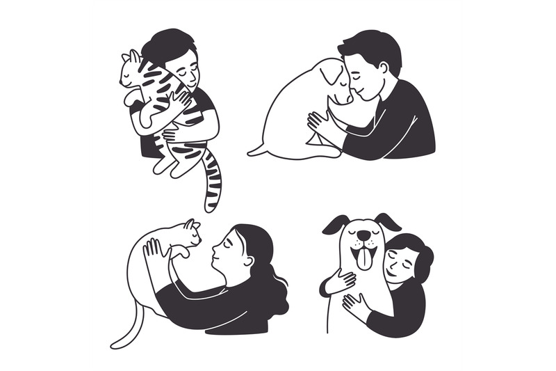 cartoon-childrens-love-home-animals