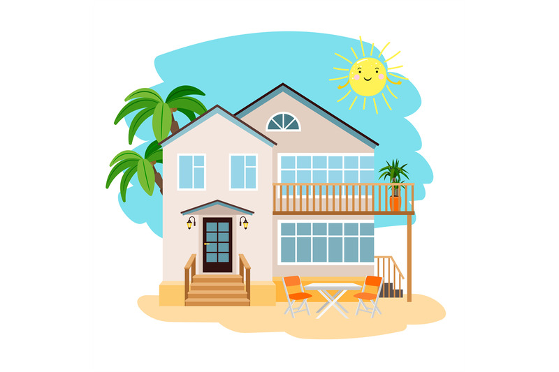 cartoon-beach-house