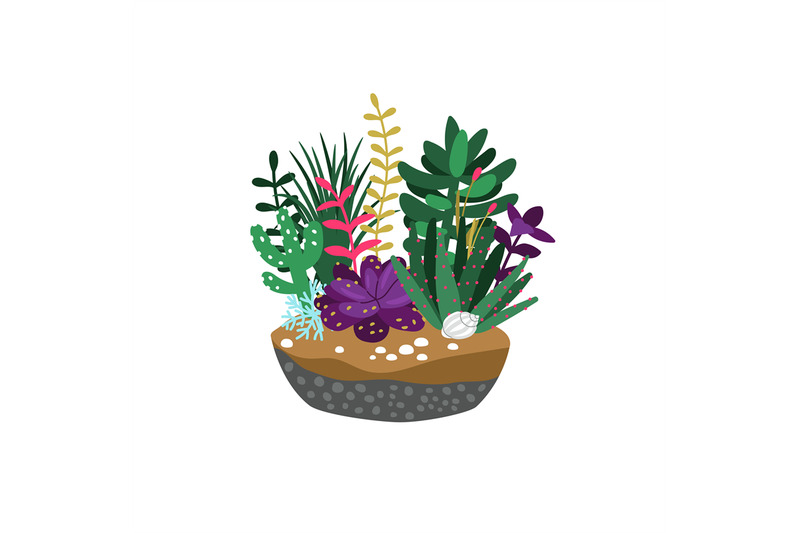 cartoon-succulents-composition