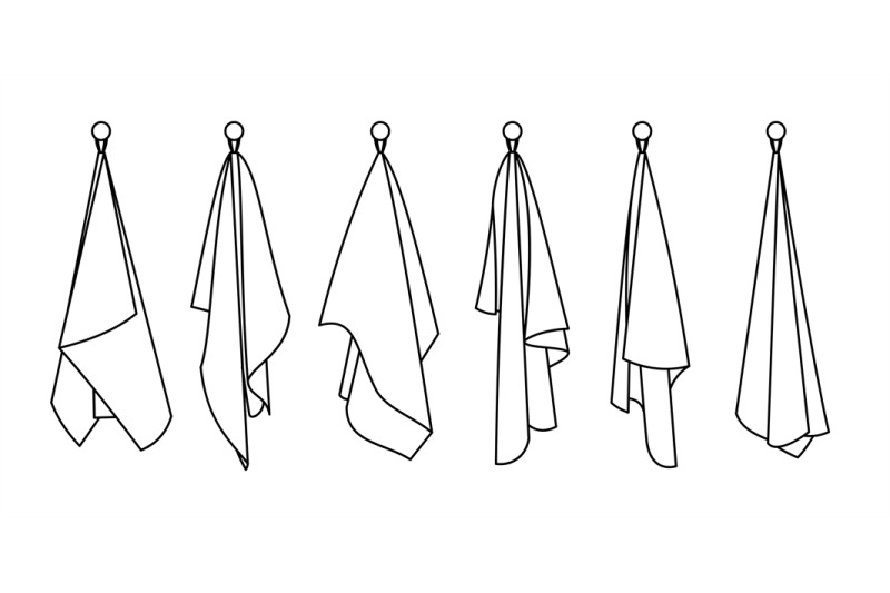hotel-towels-line-icons