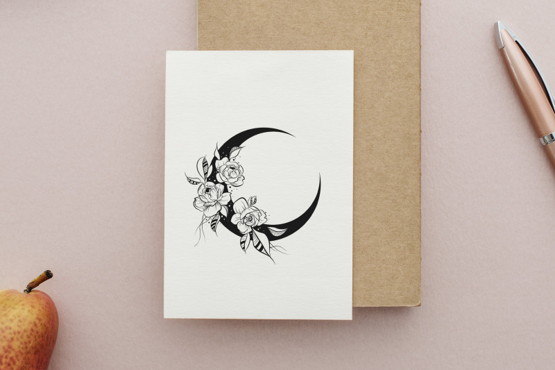 flower-moon-svg-elestial-svg-crescent-moon-svg