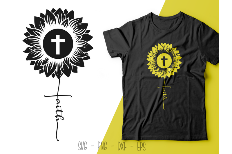 Faith, Sunflower svg SVG PNG EPS DXF File