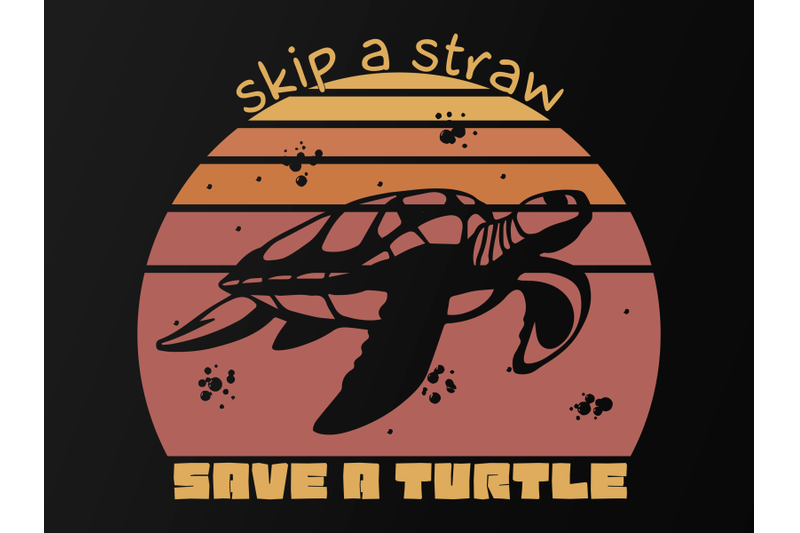 skip-a-straw-save-a-turtle-svg