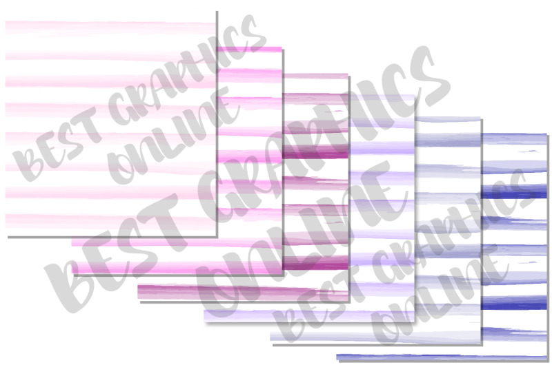 100-watercolor-stripes-digital-paper-horizontal-stripes