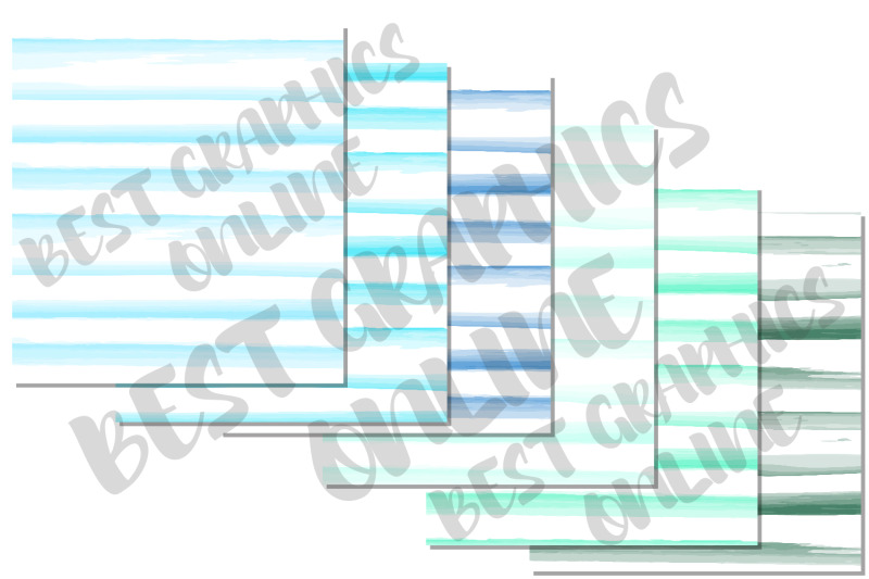 100-watercolor-stripes-digital-paper-horizontal-stripes