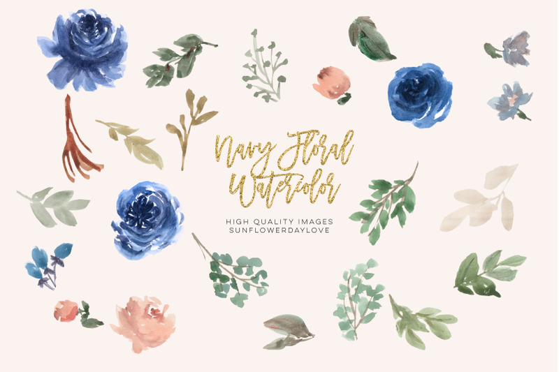 blue-flower-watercolor-elements-clipart-flowers-clipart-wedding