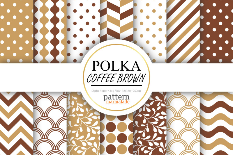 polka-coffee-brown-digital-paper-t0304