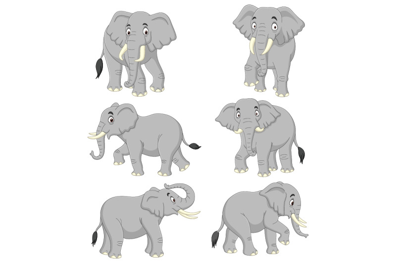 set-of-six-elephant-cartoon-collection
