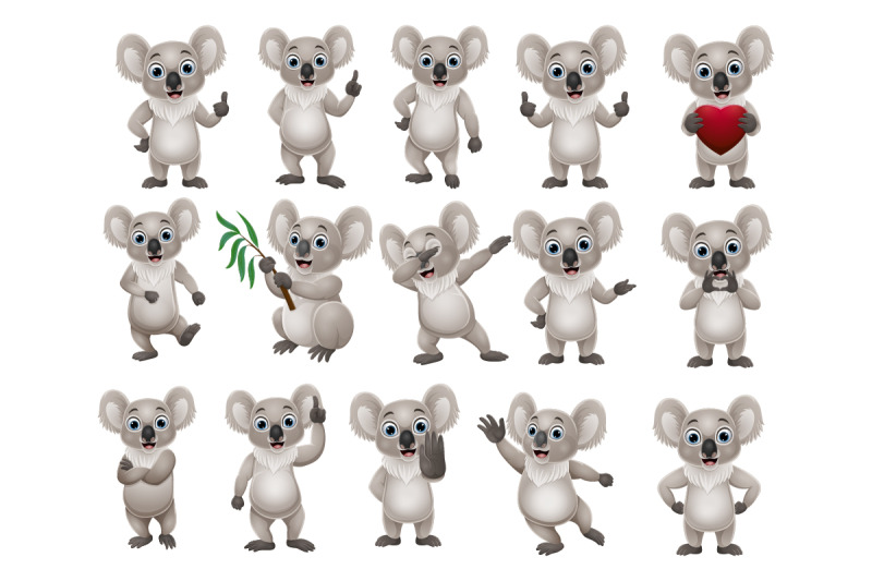 set-of-fifteen-cute-koala-cartoon-bundle