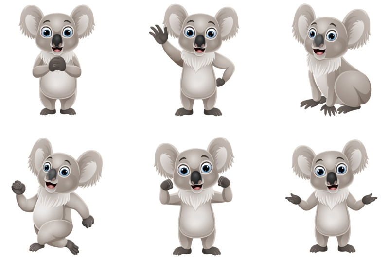 set-of-fifteen-koala-cartoon-collection